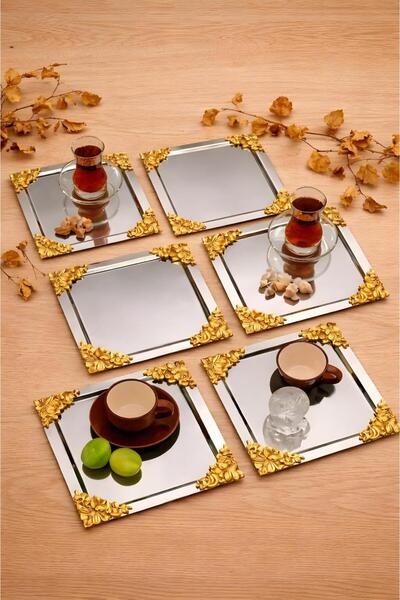 ChefTaste طقم شيف تيست جاسمين كار موديل 4 مع إكسسوارات زهور على الحواف، طقم م...