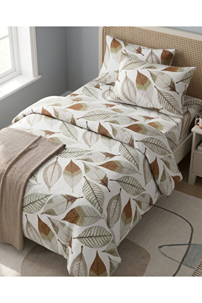 mihriban Σετ Παπλωματοθήκη με Μονόχρωμο Σχέδιο Φύλλων (ΧΩΡΙΣ ΣΕΝΤΟΝΙ)