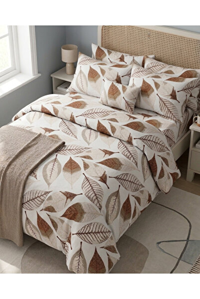 mihriban Σετ Παπλωματοθήκης Διπλού Μεγέθους με Σχέδιο Φύλλων (ΧΩΡΙΣ ΣΕΝΤΟΝΙΑ)