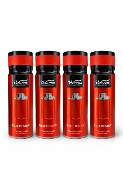 Verona Collection Σετ 4x Σπρέι Σώματος Red Desire 200ml – Φρέσκο & Σαγηνευτικ...