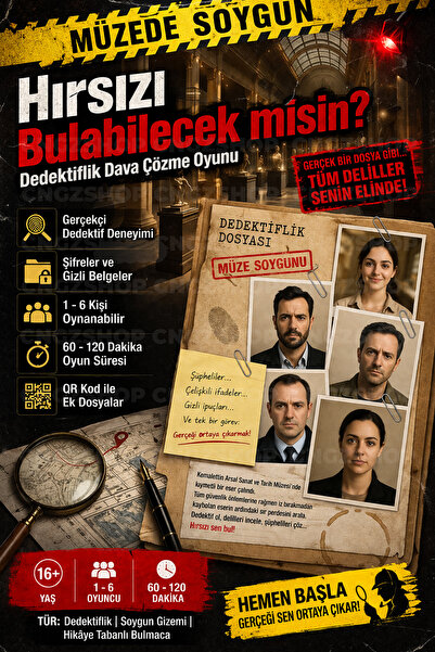CNGZSHOP Dedektif Oyunu Müzede Soygun Dava Çözme Oyunu | Gizem & Bulmaca Kutu...