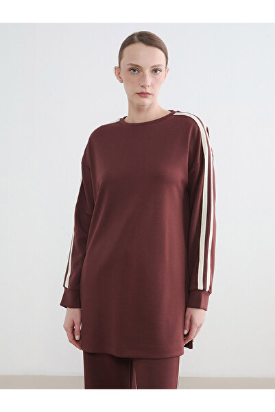 LC Waikiki Nevavm Farkıyla Oval Collar Oversize Women's Sweatshirt Tunic