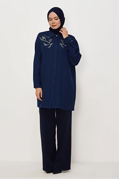 Alvina Beaded Embroidered Muslin Tunic 45768