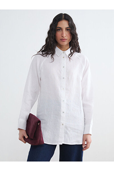 LC Waikiki Nevavm Women's 100% Linen Shirt with a Difference