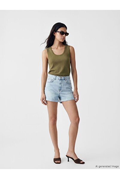 LC Waikiki Lcw Jeans High Waist Women's Jean Shorts