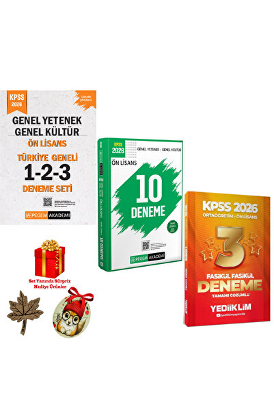 Pegem Akademi Yayıncılık Pegem 2026 KPSS Lise-Ön Lisans Türkiye Geneli 1-2-3 ...