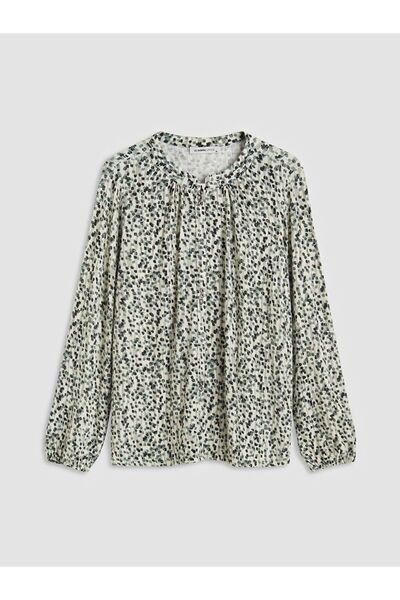 LC Waikiki Lcw Grace Crew Neck Patterned Blouse