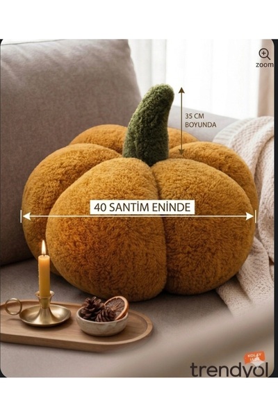 oiphome Kabak Balkabağı dekoratif bohem kırlent 40 cm muhteşem