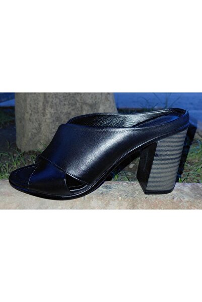 Bulldozer 261569 Κλασικές παντόφλες από γνήσιο δέρμα με τακούνι και χιαστί λο...