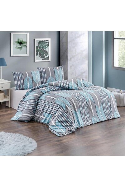 Kristal Σετ Παπλωματοθήκη Διπλής Κλίνης Ranforce Arrow Turquoise