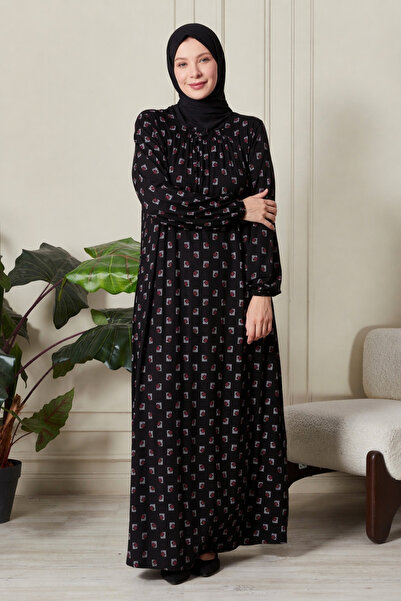 Ferace Γυναικείο Φόρεμα Μητέρας Τεσεττούρ – Μάξι Φόρεμα με Σχέδια σε Μεγάλο Μ...