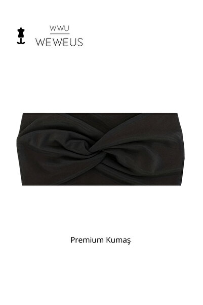 Weweus Μαύρη Premium Στενή Γυναικεία Κορδέλα Μαλλιών