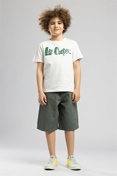 Lee Cooper Londonlogo Boy's Basic 100% βαμβακερό μπλουζάκι με στάμπα με λαιμό...