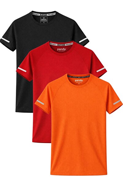 pandy Γυναικείο αθλητικό μπλουζάκι 3-pack, πολύχρωμο, τεχνικό, με δυνατότητα ...