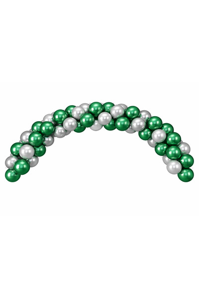 Gemar Chrome Balloons 5 Inch in Green, Grey Colors 30 Pcs.