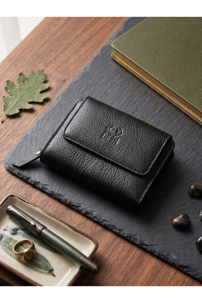 DEERDERİ Γυναικείο πορτοφόλι από γνήσιο δέρμα με φερμουάρ Grand Model