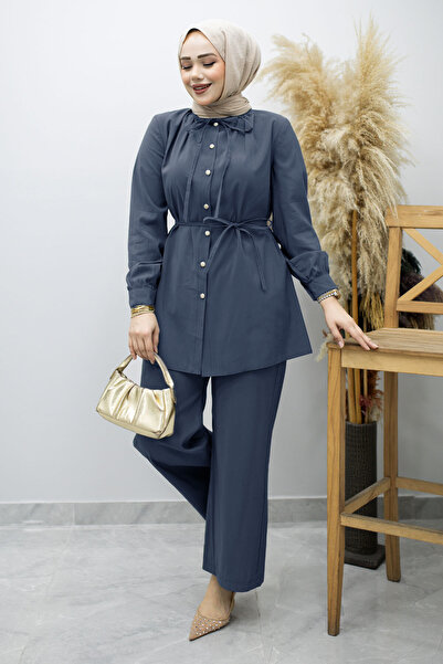 Tesettür Dünyası Σετ δύο τεμαχίων με λεπτομέρεια δεσίματος στο γιακά TSD26017...