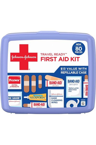 Band Aid مجموعة إسعافات أولية للسفر من باند-إيد