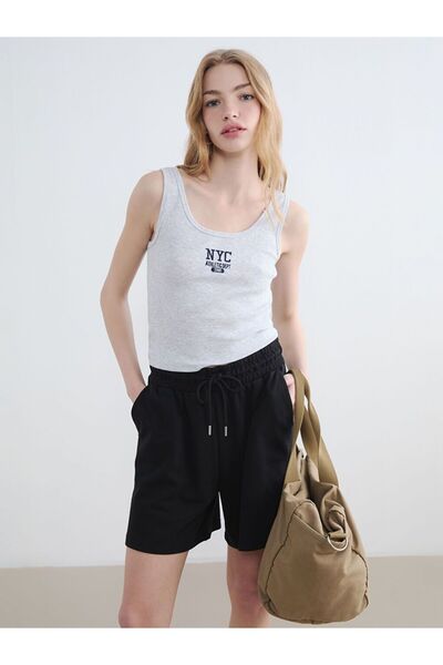 LC Waikiki XSIDE U-λαιμόκοψη NYC Κεντημένο Γυναικείο Αθλητικό Τοπ