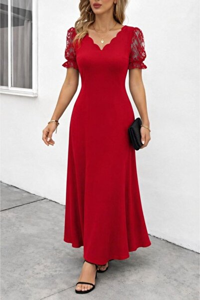 DRESSIFY WOMEN’S FASHION Γυναικείο κοντομάνικο φόρεμα Janjan με λαιμόκοψη V