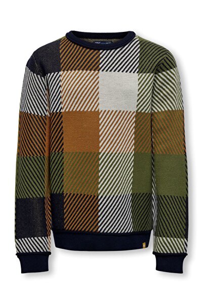 ONLY KOBSAGE FETE L/S CHECK CREW NECK KNT O15299062-4267532