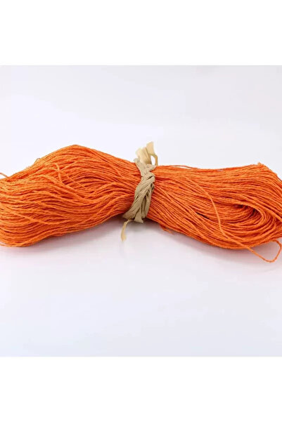Mestore Orange color jute paper rope bag rope supla rope no:65 - (550-600 gr)