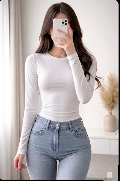Azram Fashion Kadın bisiklet yaka body