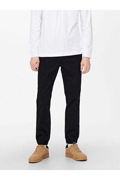 Only & Sons Onscam Aged Cuff Chino Pk 9626 muške crne pantalone - 22019626