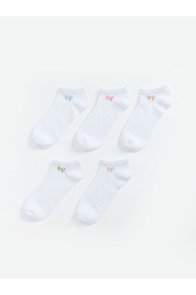 LC Waikiki Bow Patterned Women's Booties Socks, Pack of 5