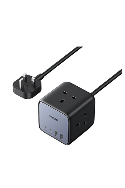 Ugreen شاحن DigiNest مكعب الشكل بقوة 65 واط، منفذان USB-C ومنفذان USB-A، طراز...