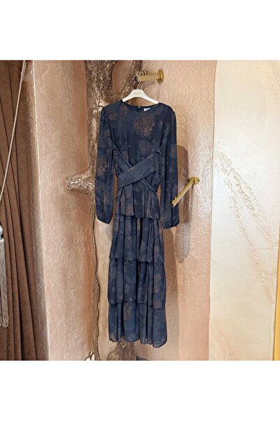 Butik ŞİFON DESENLİ ELBİSE