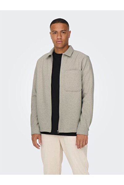 Only & Sons قميص ONSDAL OVR ZIP LS للرجال OS22026312-4264921