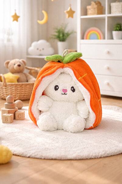 Pandamkee Özgüneroyuncak 50 Cm Çilek Çantalı Tavşan Sevgiliye Özel