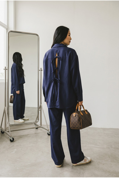 Navy Back-Tie Set