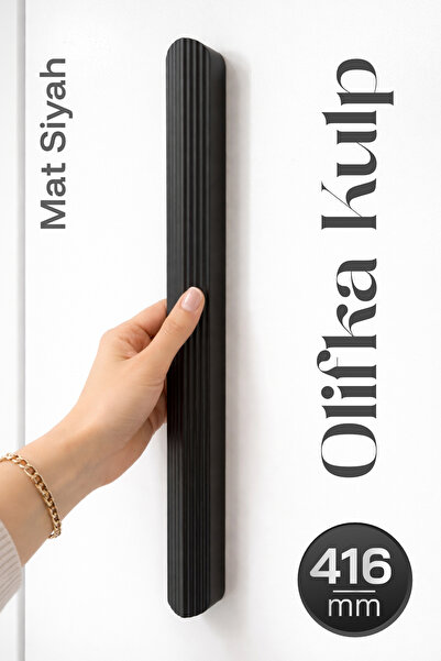 Badem10 Olifka Ριγέ Μαύρη Ματ Λαβή Συρταριού 416 mm Μοντέρνα Πολυτελή Έπιπλα ...