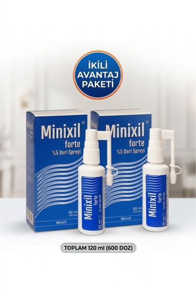 Humanis Forte %5 Minixil Deri Spreyi (60 ml) - İkili Paket