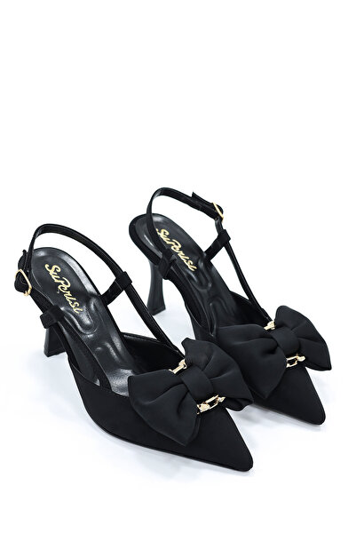 kajal ayakkabı SUP 3628 Ρυθμιζόμενα Παπούτσια με Λεπτό Τακούνι και Φιόγκο