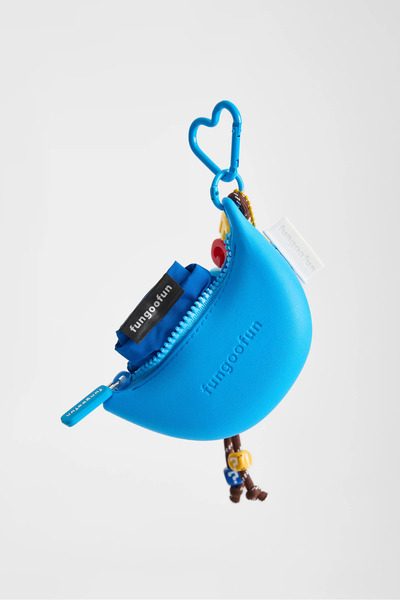 fungoofun Muz Figürlü Charm ve Katlanabilir Bez Kol Çantası F553 MAVİ