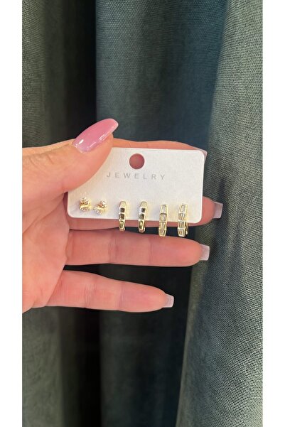 gozdeasutayaccessory Gold halka çoklu küpe
