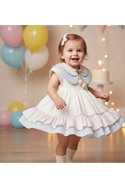 miccolatte for you tiny heart Baby Girl and Child Tulip Detailed Ruffled Baby...