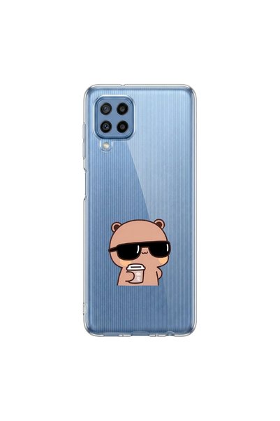 PPKin Samsung Galaxy M32 Compatible Couple 3/1 Design Transparent Case