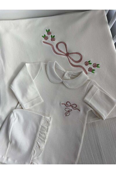 Mini Ropa Nakışlı İsme Özel Hastane Çıkış Seti