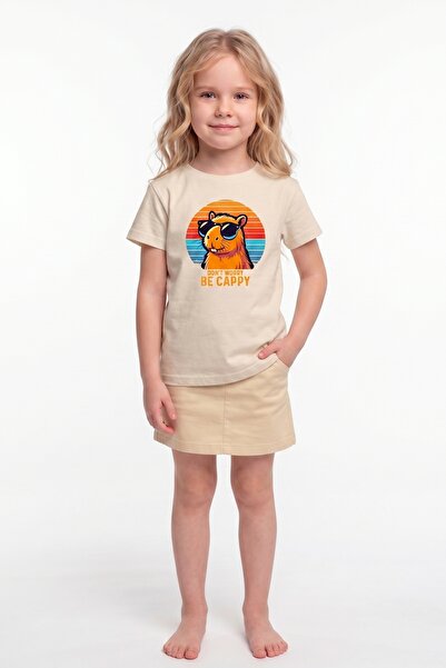 Modmey Tricou cu mânecă scurtă pentru fete, imprimat B19