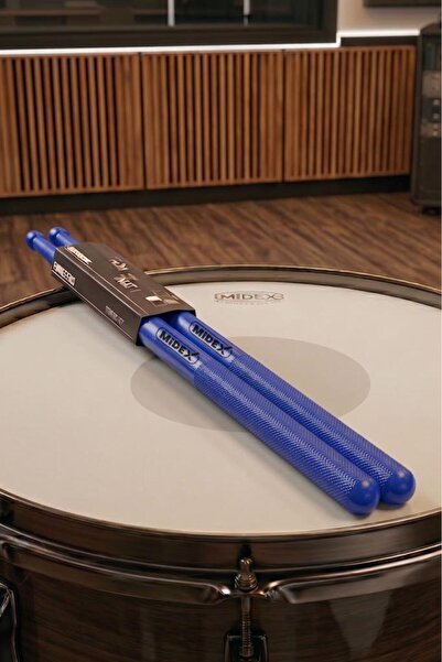 Midex GFK-801BL 5A Μπαγκέτες Τυμπάνων Άθραυστες Πολυμειδικές Μπλε Χρώματος Μπ...