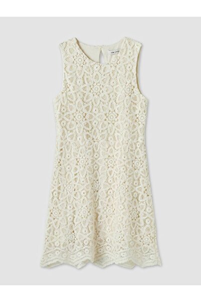 LC Waikiki LCW Vision Φόρεμα με λαιμόκοψη ποδηλάτου σε γραμμή Α με κροσέ