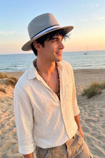 LAGRANZE Ψάθινο καπέλο Φεντόρα Elite Contrast