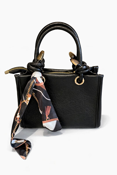 Canan Es Accessories Kadın askılı fularlı mini el ve omuz çantası