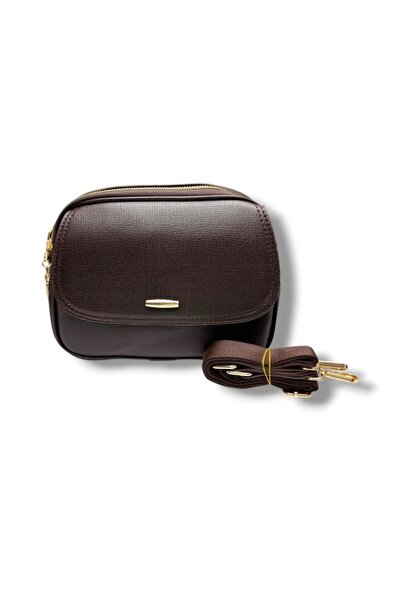 Cakgo 318-26 Δερμάτινη γυναικεία τσάντα με 3 θήκες και χιαστί λουράκι ώμου