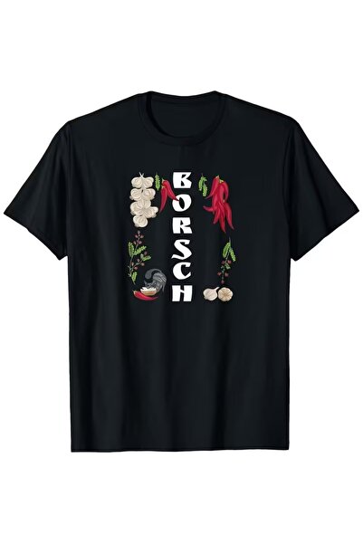 AEMİ Μπλουζάκι Unisex Borsch με στάμπα και λαιμόκοψη ποδηλάτου σε μεγάλο μέγεθος