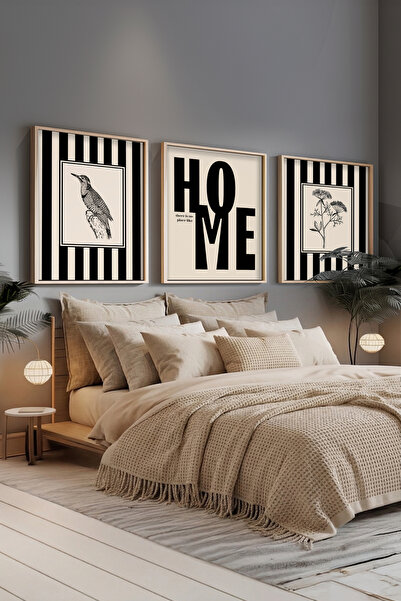 STARYUNA Μοντέρνα διακόσμηση σαλονιού, Σετ τριών πινάκων με ξύλινο πλαίσιο Uc...